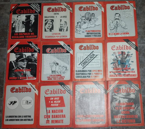 Lote De  12 Revistas Cabildo N°33-41-50-51-52-53-106-107-108