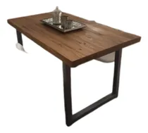 Comprar Mesa Industrial Comedor Madera Y Hierro (200x100x77)