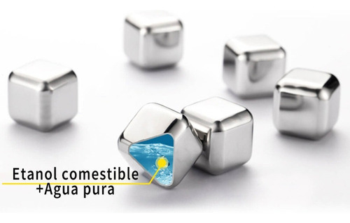 A Um Bar De Pedras De Uísque De Cerveja De Aço Com 8 Cubos