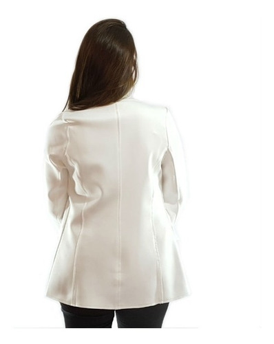 Imagem 3 de 3 de Blazer Feminino Acinturado Em Neoprene Borda Barroca 54220