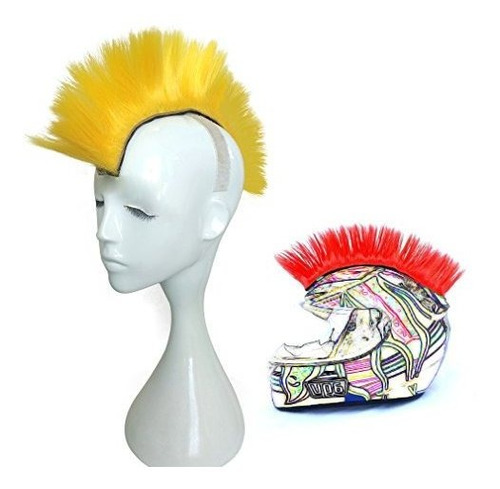 Namecute Skinhead Green Wig Punk Helmet Mohawk Wig 1c4hj