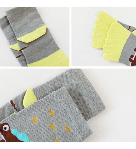 5 Pares De Calcetines De Cinco Dedos Para Niños - Algodón