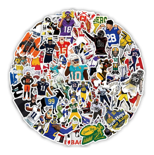 American Football Stickers For Rugby Team Fans(100pcs) ...