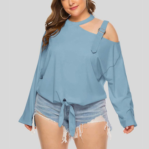 Blusas Femininas P Clássicas Plus Size, Cor Sólida, Mangas C