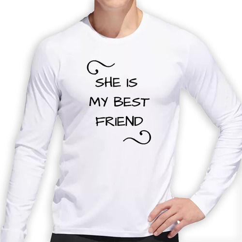 Remera Hombre Ml She Is My Best Friend Amistad Love M2