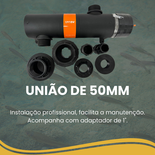 Filtro Uv Quartzo Cubos 18w De 1 Polegada Lagos Até 3500l