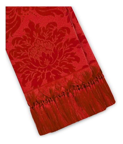Manta Xale De Sofá E Cama Vermelha 2 Lugares 1,40 X 1,80 Cor 12 Vermelho Medalhão
