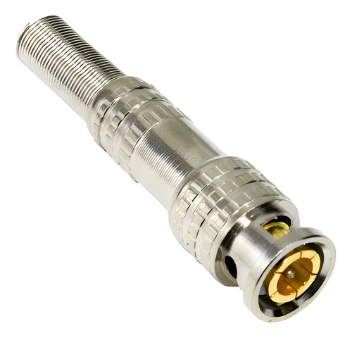 Kit 10 Conector Bnc Gold Mola + 5 P4 Macho Com Borne Bp27