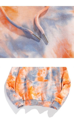 Sudadera Con Capucha 85% Algodón Tie Dye Hombres Sudaderas C