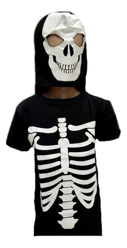 Pijama Esqueleto Mascara Halloween ( Brilla En Oscuridad) V8