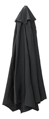 [ Sombrilla De 270 Cm, 2,7 Metros, 8 Varillas, Color Negro,