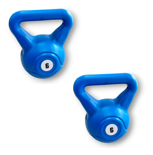 Combo X2 Pesa Rusa  6 Kg Fitness Kettlebell Crossfit Entreno