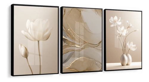 Quadros Decorativos Modernos Pôster Abstrato Orquídea Vidro
