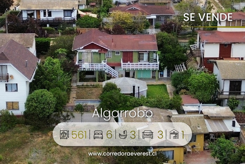 Se Vende Casa 6d 3b Con Estacionamiento. Algarrobo.