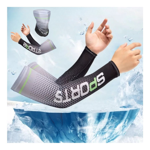 Conjunto De Manguito Deportivo De Seda Ice Y Protector Uv