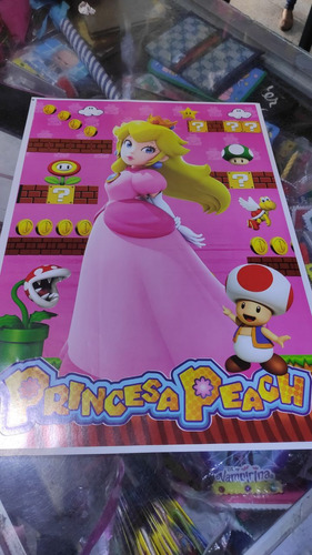 Afiche De La Princesa Peach De Mario