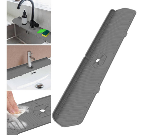 . Alfombrilla Para Grifo De Fregadero Protector Para Gris