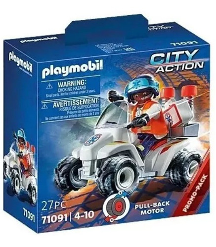 Figura Armable Playmobil City Action Rescate Speed Quad  27