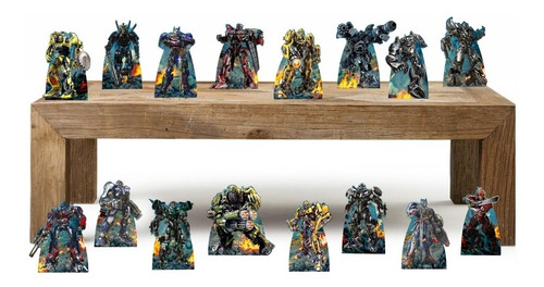 Transformers Centro De Mesa Kit Com 16 Displays 20 Cm Mdf
