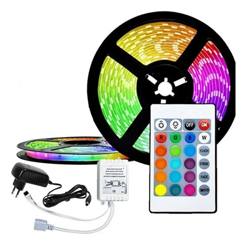 Fita De Led Rgb 5 Metros Som Automotivo Decoração Tensão de operação