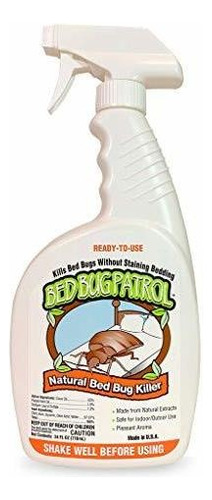 Bed Bug Patrol Bed Bug Killer Spray Tratamiento, 24 Oz Mata