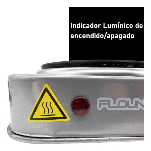 Anafe Eléctrico Flounder 1 Hornalla Potencia 1000w