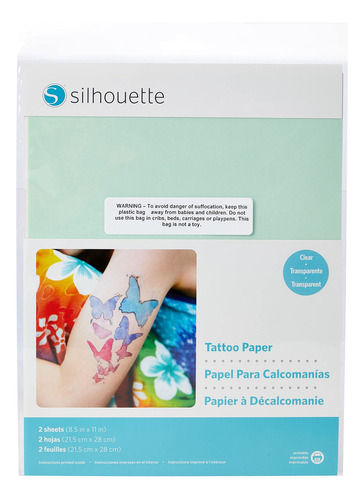 Papel Silhouette Para Tatuajes Temporales, Paquete De 1