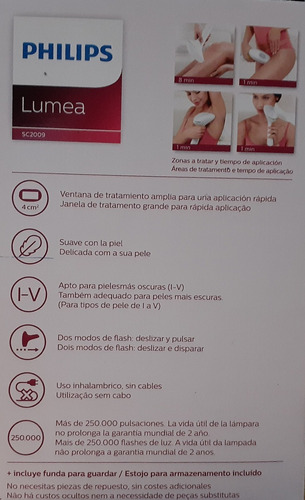 Depiladora Philips, Luz Pulsada. Lumea Prestige.