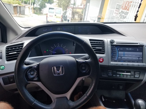 Civic Sedan Lxs 1.8 Flex Manual 2013 Cinza Un Dono Completo