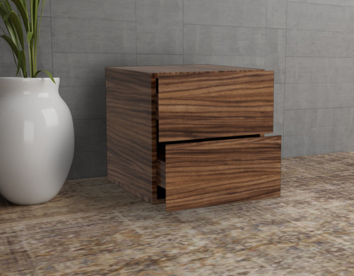 Buro Para Recamara Moderno 2 Cajones Mesa Noche Minimalista