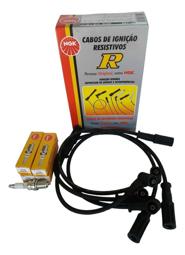 Kit Cables + Bujias Ngk Fiat Uno Fiorino 1.3 Fire 2 Bobinas