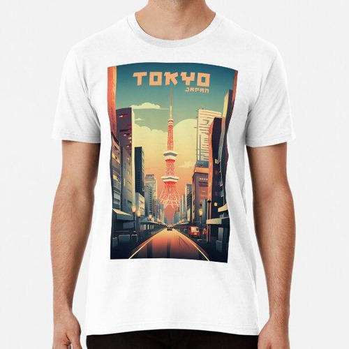 Remera Torre De Tokio - Tokio Japón Vintage Travel Poster Re