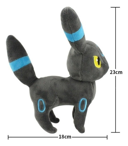 Peluche De Felpa Umbreon Shiny Pokémon 23 Cm
