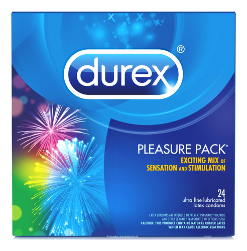 Durex Paquete De Placer De 24 Unidades; Emocionante Mezcla D