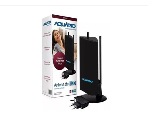 Antena Interna Amplificada Para Tv 4 Em 1 Dtv-4600 Aquario