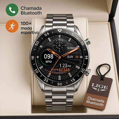 Relógios Inteligente Prata Smartwatches Resistente Bluetooth Prata Prata Prata