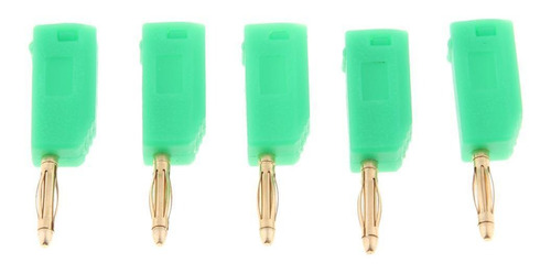 5 Piezas Enchufe De Plátano Sondas Adaptadores 2mm Verde