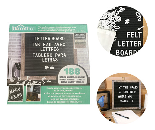 Tablero Grande Letras Intercambiables Creativo Personalizado