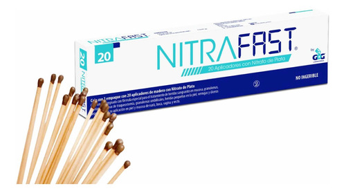 Nitrafast* Aplicadores De Nitrato De Plata Original  20 Pzas