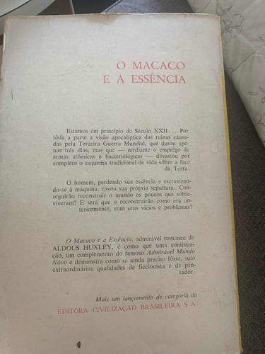 Livro De 1961 - O Macaco É A Essência De Aldous Huxley