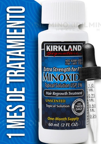 Minoxidil Kirkland 5% Solución Tópica 1 Mes De Tratamiento.