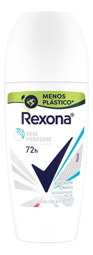 Antitranspirante roll on sem perfume 72 Horas 50ml Rexona