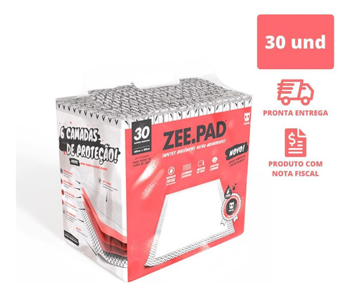 Tapete Higiênico Para Cães Zee Dog - Zee Pad Branco C/30