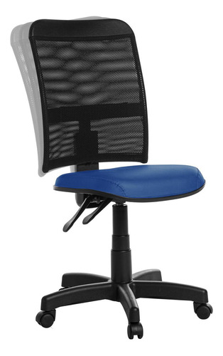 Cadeira Escritório Ergonômica Em Tela Rce Cor Azul