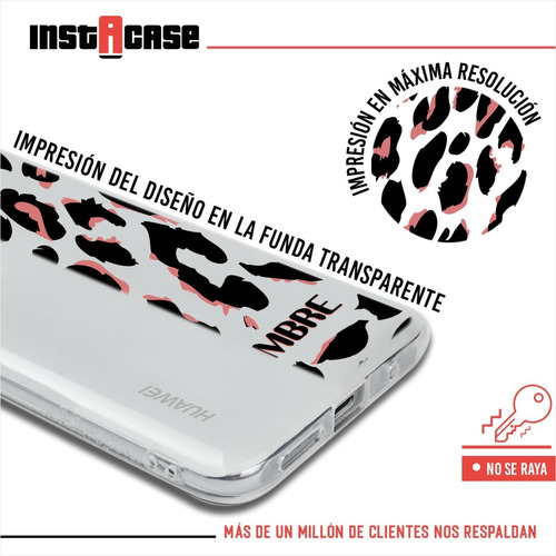 Funda Huawei Antigolpes Animal Print Personalizada Tu Nombre