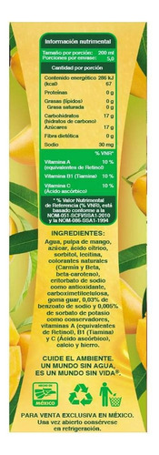 Bebida Boing 1 Litro Sabor Mango - 12 Piezas