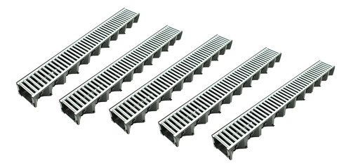 Rejilla Galvanizada + Canal Hexaline Plástico Aco 5mt