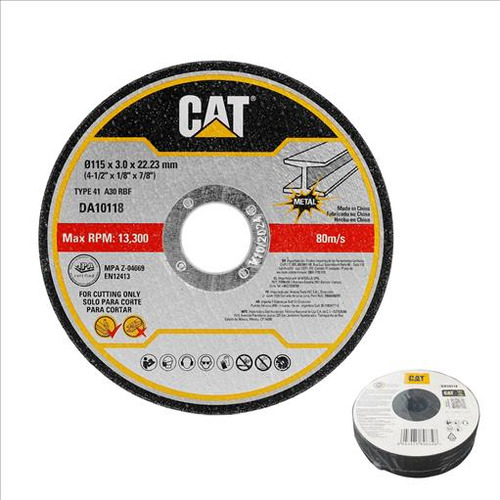 Disco Cat Corte Metal 115x3mm Eje De 7/8 Kit 10pzas Fubral