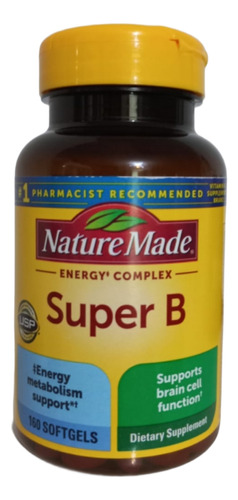 Super B- Complex 160 Softgels,nature Made Sabor Natural