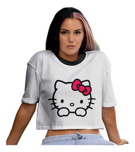 Camiseta Kuromi Melody Hello Kitty Oversize Aesthetic